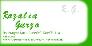 rozalia gurzo business card